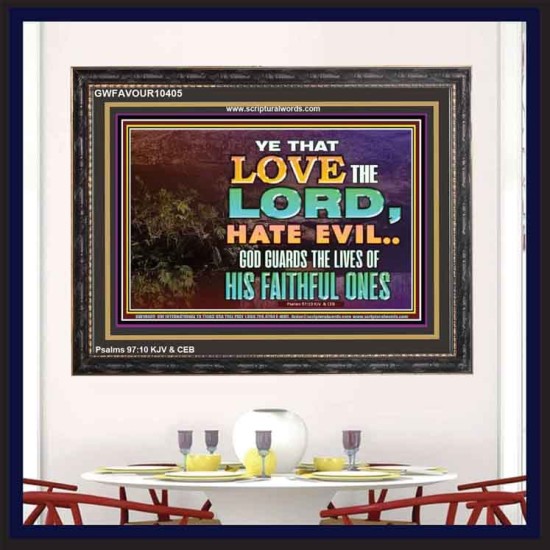 GOD GUARDS THE LIVES OF HIS FAITHFUL ONES  Children Room Wall Wooden Frame  GWFAVOUR10405  