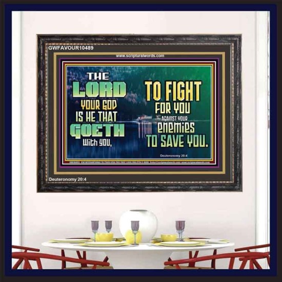 THE LORD IS WITH YOU TO SAVE YOU  Christian Wall Décor  GWFAVOUR10489  