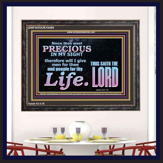 YOU ARE PRECIOUS IN THE SIGHT OF THE LIVING GOD  Modern Christian Wall Décor  GWFAVOUR10490  