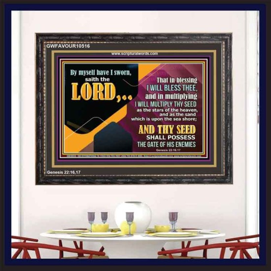 IN BLESSING I WILL BLESS THEE  Religious Wall Art   GWFAVOUR10516  