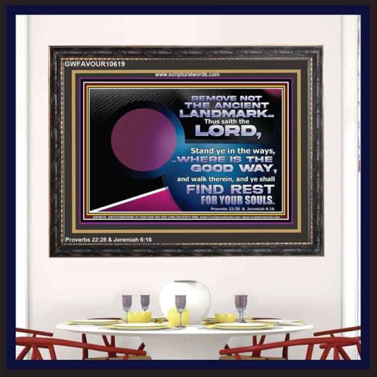 REMOVE NOT THE ANCIENT LANDMARK  Unique Bible Verse Wooden Frame  GWFAVOUR10619  