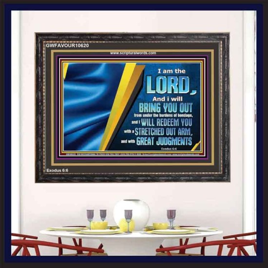 I WILL REDEEM YOU WITH A STRETCHED OUT ARM  New Wall Décor  GWFAVOUR10620  