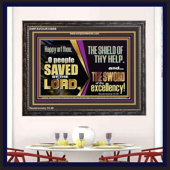 O PEOPLE SAVED BY THE LORD  Children Room Wall Wooden Frame  GWFAVOUR10699  