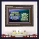 JEHOVAI ADONAI - TZVA'OT OUR GOODNESS FORTRESS HIGH TOWER DELIVERER AND SHIELD  Christian Quote Wooden Frame  GWFAVOUR10754  