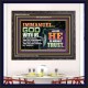 IMMANUEL..GOD WITH US OUR GOODNESS FORTRESS HIGH TOWER DELIVERER AND SHIELD  Christian Quote Wooden Frame  GWFAVOUR10755  