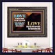 LOVE IS NOT RUDE AND IS NOT SELFISH  Sanctuary Wall Wooden Frame  GWFAVOUR11760  