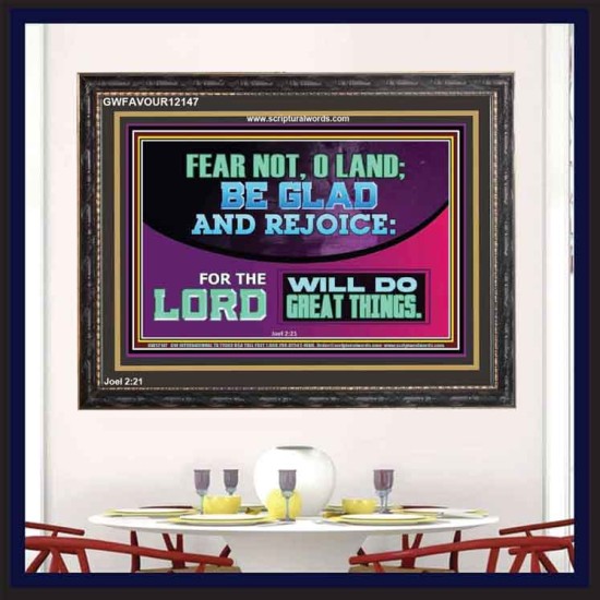 THE LORD WILL DO GREAT THINGS  Custom Inspiration Bible Verse Wooden Frame  GWFAVOUR12147  