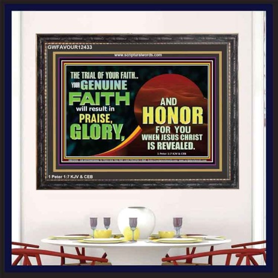 YOUR GENUINE FAITH WILL RESULT IN PRAISE GLORY AND HONOR  Children Room  GWFAVOUR12433  