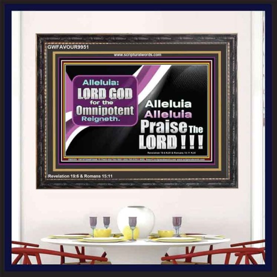 ALLEUIA ALLEUIA ALLEUIA PRAISE THE LORD ALLEUIA  Contemporary Christian Wall Art  GWFAVOUR9951  