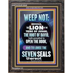 WEEP NOT THE LION OF THE TRIBE OF JUDAH HAS PREVAILED  Large Portrait  GWFAVOUR10040  "33x45"