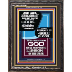 HAS REDEEMED US TO GOD BY THE BLOOD OF THE LAMB  Modern Art Portrait  GWFAVOUR10042  "33x45"