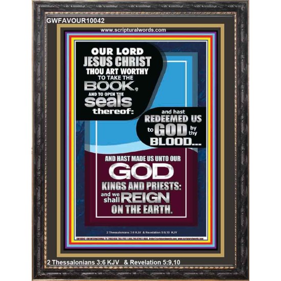 HAS REDEEMED US TO GOD BY THE BLOOD OF THE LAMB  Modern Art Portrait  GWFAVOUR10042  