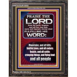 PRAISE HIM - STORMY WIND FULFILLING HIS WORD  Business Motivation Décor Picture  GWFAVOUR10053  "33x45"