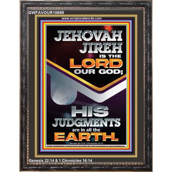 JEHOVAH JIREH IS THE LORD OUR GOD  Contemporary Christian Wall Art Portrait  GWFAVOUR10695  