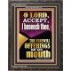 ACCEPT THE FREEWILL OFFERINGS OF MY MOUTH  Encouraging Bible Verse Portrait  GWFAVOUR11777  