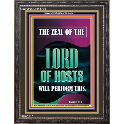 THE ZEAL OF THE LORD OF HOSTS WILL PERFORM THIS  Contemporary Christian Wall Art  GWFAVOUR11791  "33x45"