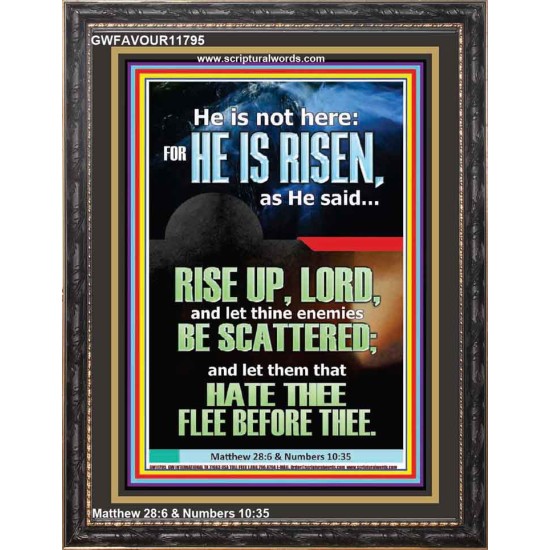 CHRIST JESUS IS RISEN LET THINE ENEMIES BE SCATTERED  Christian Wall Art  GWFAVOUR11795  