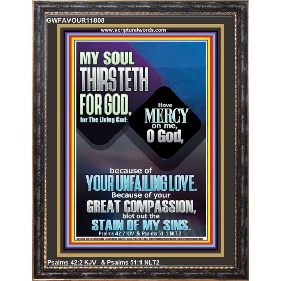 BECAUSE OF YOUR UNFAILING LOVE AND GREAT COMPASSION  Bible Verse Portrait  GWFAVOUR11808  