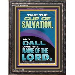 TAKE THE CUP OF SALVATION AND CALL UPON THE NAME OF THE LORD  Modern Wall Art  GWFAVOUR11818  "33x45"