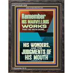 HIS MARVELLOUS WONDERS AND THE JUDGEMENTS OF HIS MOUTH  Custom Modern Wall Art  GWFAVOUR11839  "33x45"