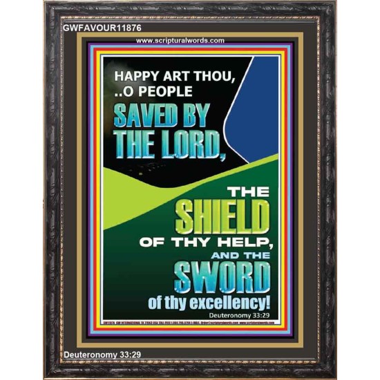 O PEOPLE SAVED BY THE LORD  Printable Bible Verse to Portrait  GWFAVOUR11876  