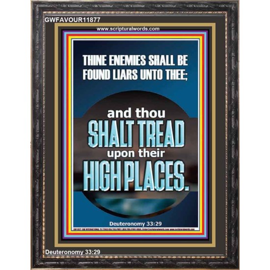 THINE ENEMIES SHALL BE FOUND LIARS UNTO THEE  Printable Bible Verses to Portrait  GWFAVOUR11877  