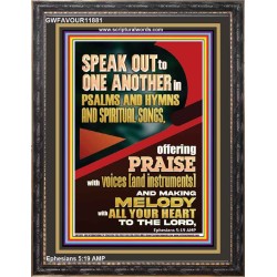 SPEAK TO ONE ANOTHER IN PSALMS AND HYMNS AND SPIRITUAL SONGS  Ultimate Inspirational Wall Art Picture  GWFAVOUR11881  "33x45"