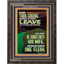 IN MARRIAGE BOTH HUSBAND AND WIFE BECOME ONE FLESH  Unique Scriptural Picture  GWFAVOUR11882  "33x45"