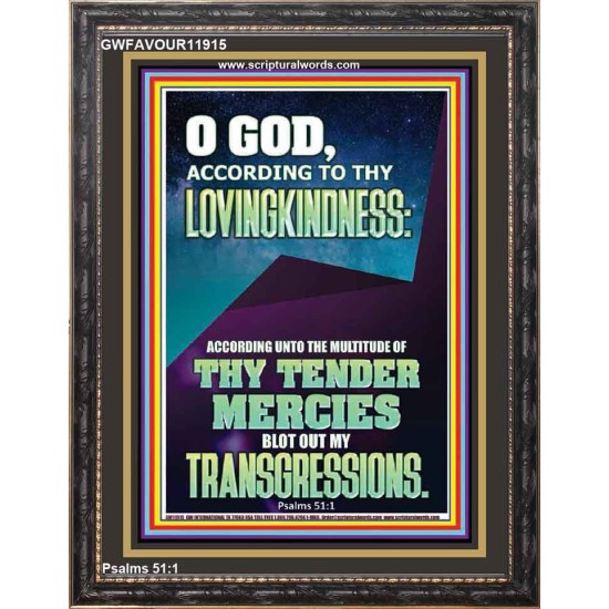 IN THE MULTITUDE OF THY TENDER MERCIES BLOT OUT MY TRANSGRESSIONS  Children Room  GWFAVOUR11915  