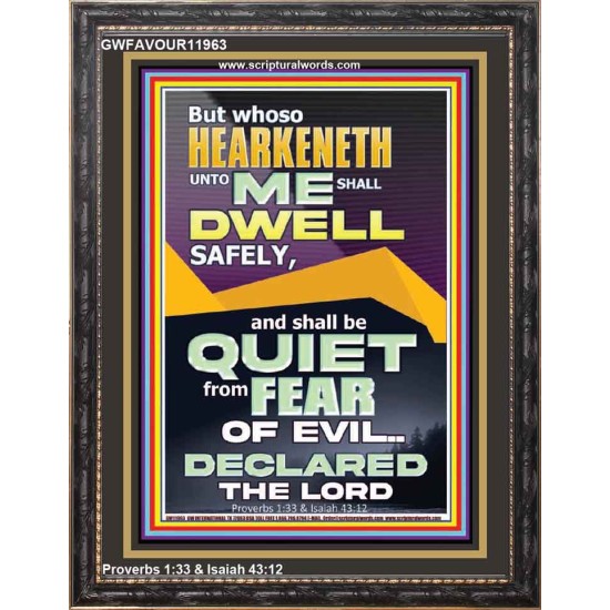HEARKENETH UNTO ME AND DWELL IN SAFETY  Unique Scriptural Portrait  GWFAVOUR11963  