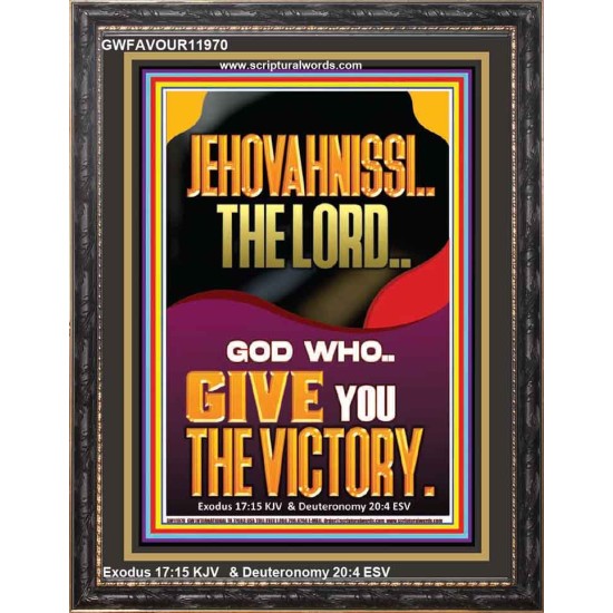 JEHOVAH NISSI THE LORD WHO GIVE YOU VICTORY  Bible Verses Art Prints  GWFAVOUR11970  