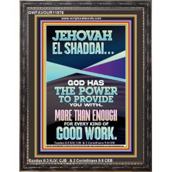 JEHOVAH EL SHADDAI THE GREAT PROVIDER  Scriptures Décor Wall Art  GWFAVOUR11976  "33x45"