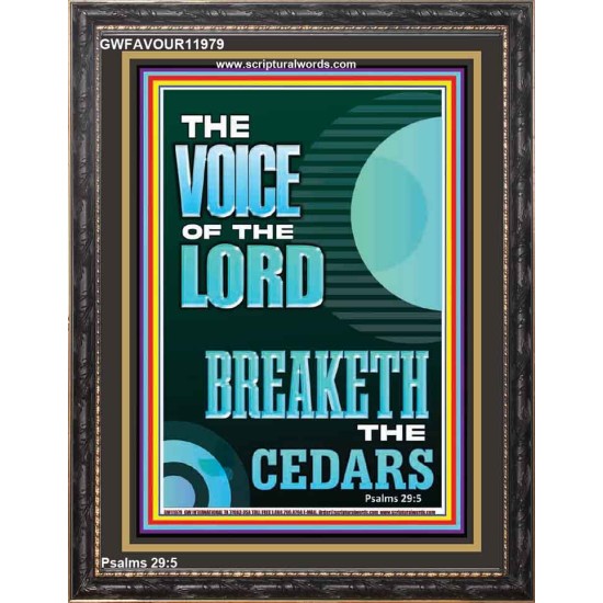THE VOICE OF THE LORD BREAKETH THE CEDARS  Scriptural Décor Portrait  GWFAVOUR11979  