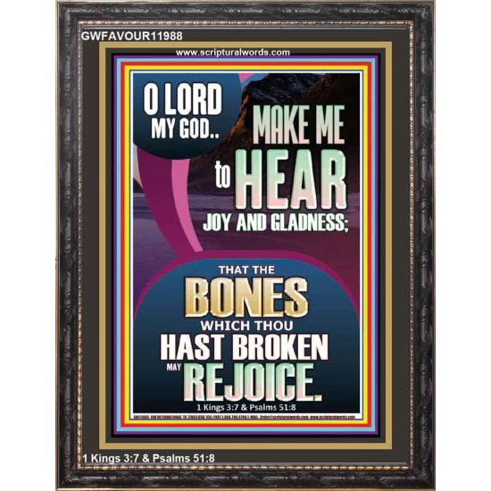 MAKE ME TO HEAR JOY AND GLADNESS  Scripture Portrait Signs  GWFAVOUR11988  