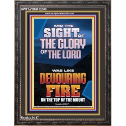 THE SIGHT OF THE GLORY OF THE LORD WAS LIKE DEVOURING FIRE  Christian Paintings  GWFAVOUR12000  