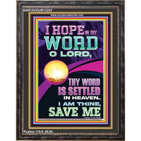 I HOPE IN THY WORD O LORD  Scriptural Portrait Portrait  GWFAVOUR12207  