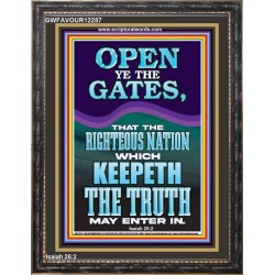 OPEN YE THE GATES  Scriptural Décor  GWFAVOUR12287  