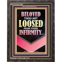 THOU ART LOOSED FROM THINE INFIRMITY  Scripture Portrait   GWFAVOUR12295  "33x45"