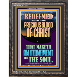 REDEEMED WITH THE PRECIOUS BLOOD OF CHRIST  Custom Wall Décor  GWFAVOUR12334  "33x45"