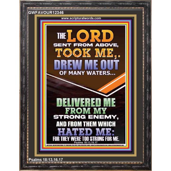 THE LORD DREW ME OUT OF MANY WATERS  New Wall Décor  GWFAVOUR12346  