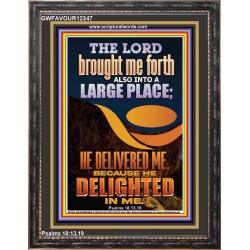 THE LORD BROUGHT ME FORTH INTO A LARGE PLACE  Art & Décor Portrait  GWFAVOUR12347  "33x45"