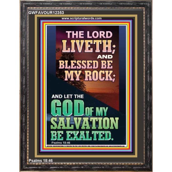 BLESSED BE MY ROCK GOD OF MY SALVATION  Bible Verse for Home Portrait  GWFAVOUR12353  