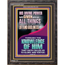 HIS DIVINE POWERS HATH GIVEN UNTO US ALL THINGS  Eternal Power Picture  GWFAVOUR12421  "33x45"