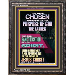 CHOSEN ACCORDING TO THE PURPOSE OF GOD THROUGH SANCTIFICATION OF THE SPIRIT  Unique Scriptural Portrait  GWFAVOUR12426  "33x45"