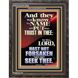 THOSE WHO HAVE KNOWLEDGE OF YOUR NAME ARE NEVER DISAPPOINTED  Unique Scriptural Portrait  GWFAVOUR12935  "33x45"