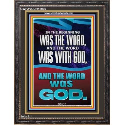 IN THE BEGINNING WAS THE WORD AND THE WORD WAS WITH GOD  Unique Power Bible Portrait  GWFAVOUR12936  "33x45"