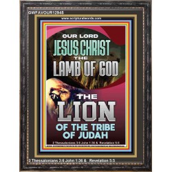 LAMB OF GOD THE LION OF THE TRIBE OF JUDA  Unique Power Bible Portrait  GWFAVOUR12945  "33x45"