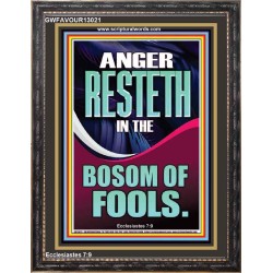 ANGER RESTETH IN THE BOSOM OF FOOLS  Encouraging Bible Verse Portrait  GWFAVOUR13021  "33x45"