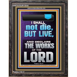 I SHALL NOT DIE BUT LIVE AND DECLARE THE WORKS OF THE LORD  Christian Paintings  GWFAVOUR13044  "33x45"