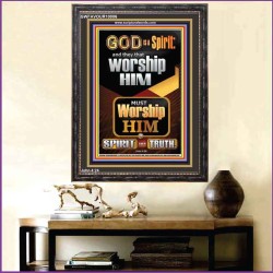 WORSHIP HIM IN SPIRIT AND TRUTH  Children Room Portrait  GWFAVOUR10006  "33x45"